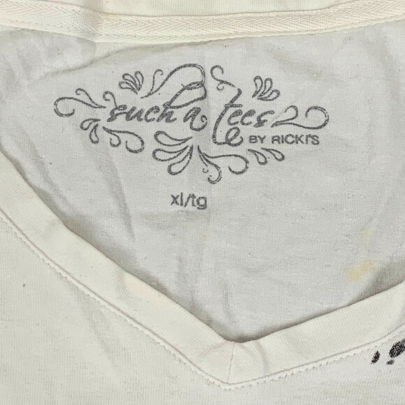 Women's Long sleeve top, Y2k, Grunge aesthetic, V neck tee, Graphic, Streetwear - Picture 2 of 4